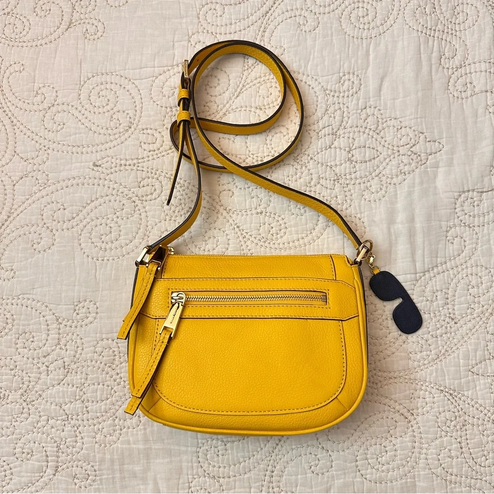 Like New! Michael Kors Yellow Leather Crossbody Bag